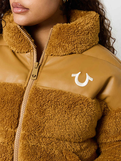 EMBROIDERED SHERPA JACKET