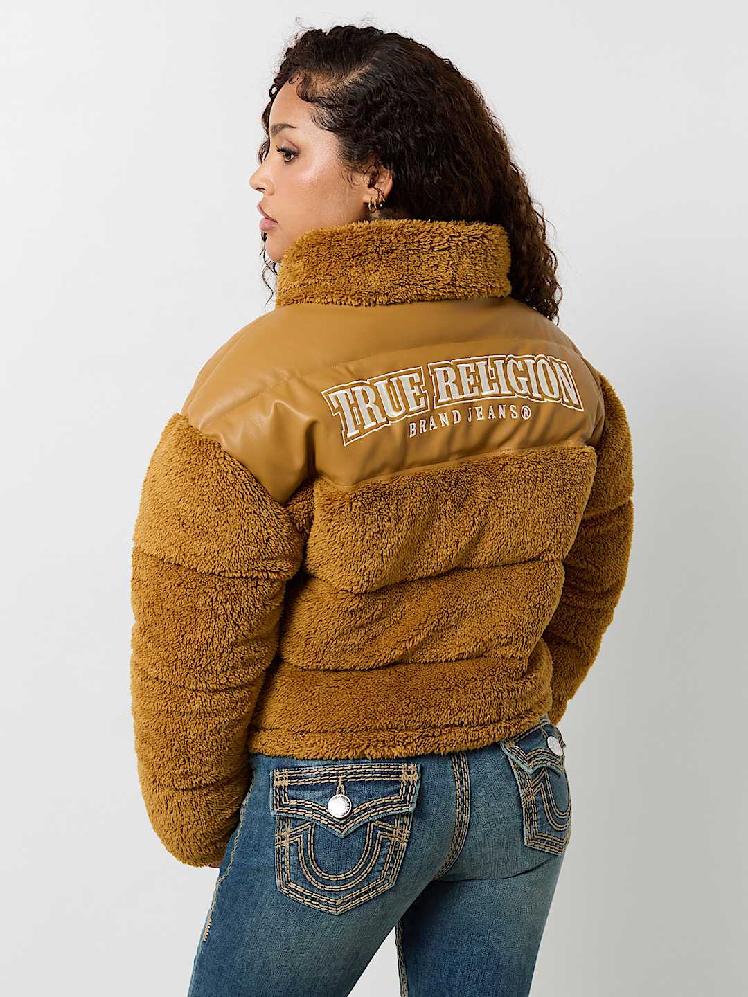 EMBROIDERED SHERPA JACKET